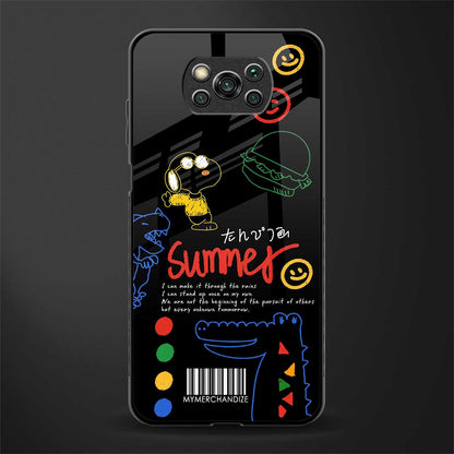 summer motivation glass case for poco x3 pro image