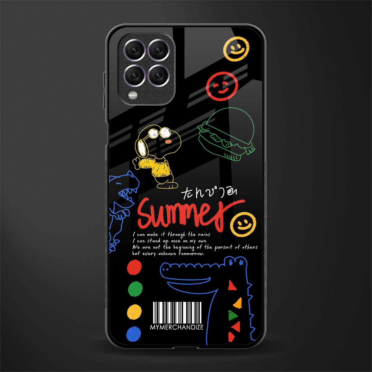 summer motivation glass case for samsung galaxy f62 image