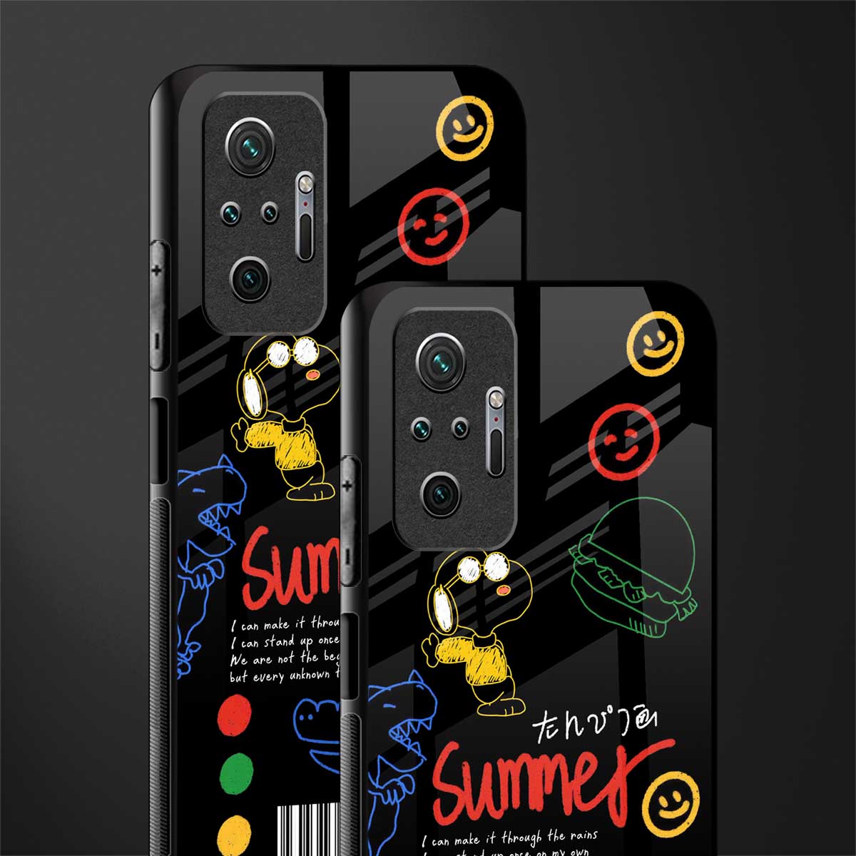 summer motivation glass case for redmi note 10 pro max image-2
