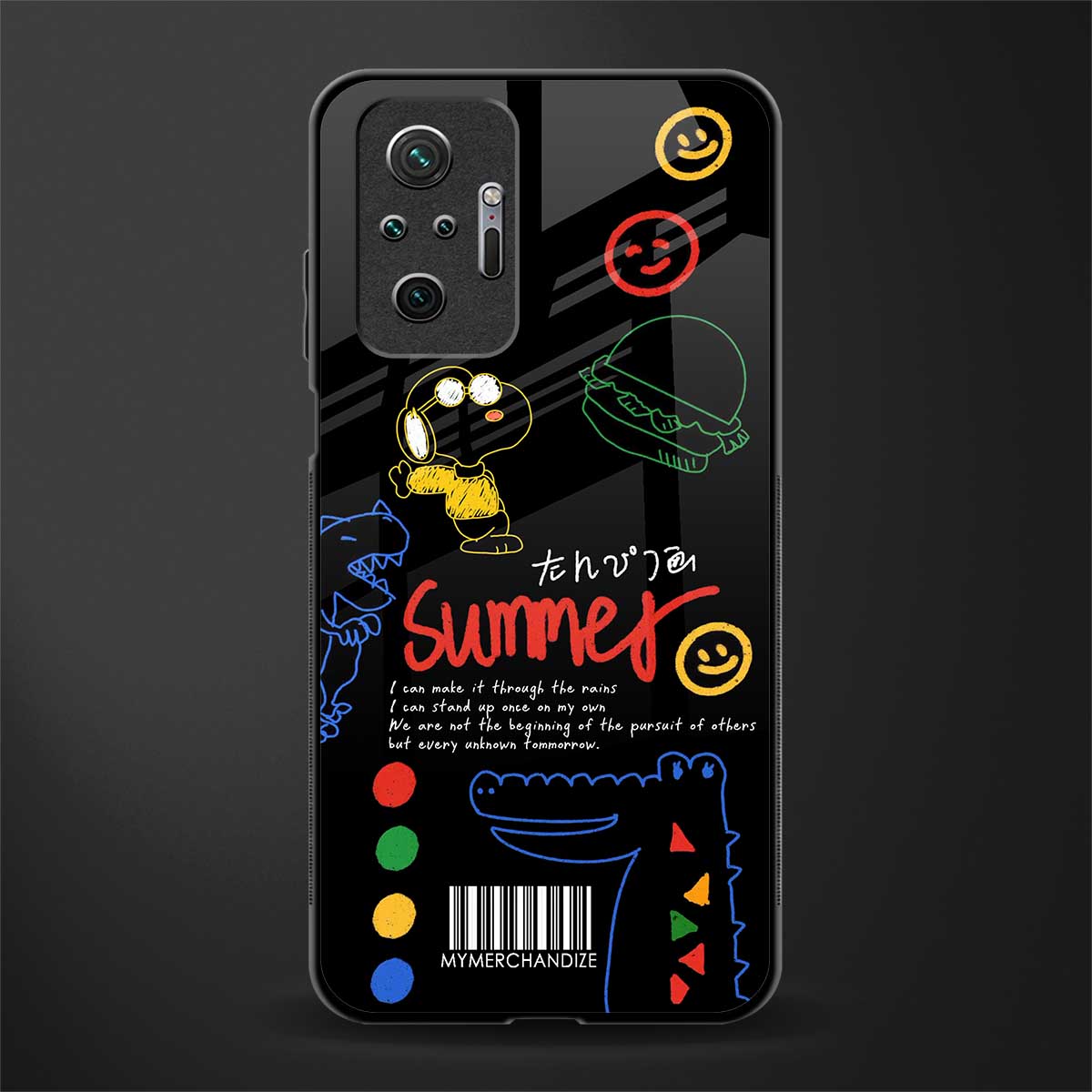 summer motivation glass case for redmi note 10 pro image