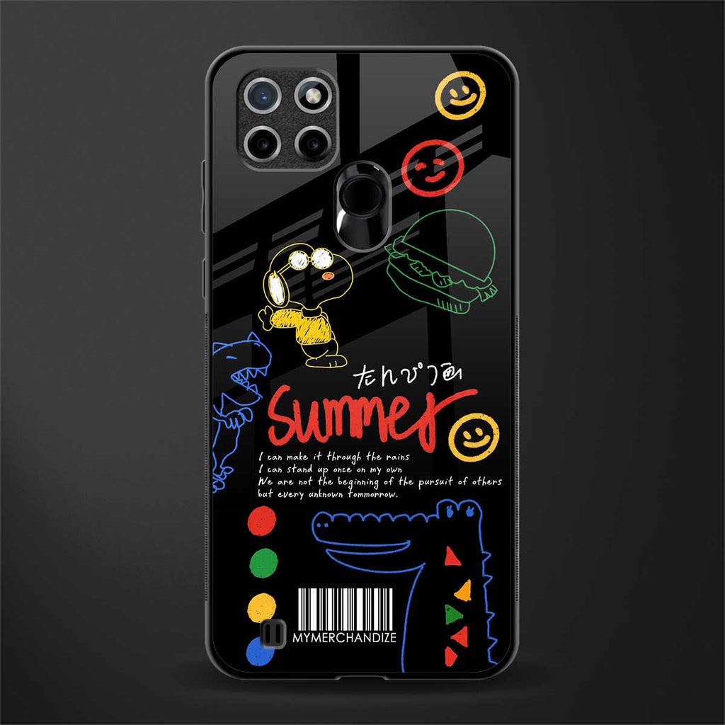 summer motivation glass case for realme c21 image