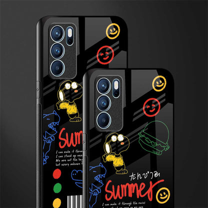 summer motivation glass case for oppo reno6 pro 5g image-2