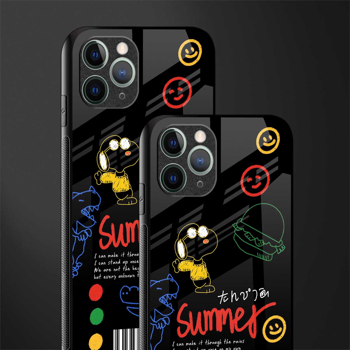 summer motivation glass case for iphone 11 pro image-2