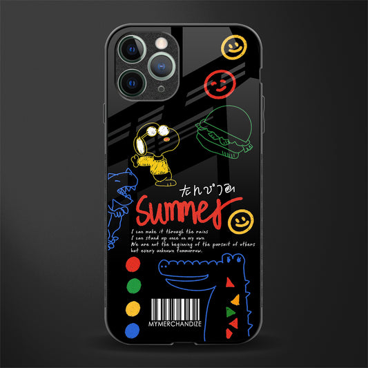 summer motivation glass case for iphone 11 pro image