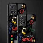 summer motivation glass case for vivo y21 image-2