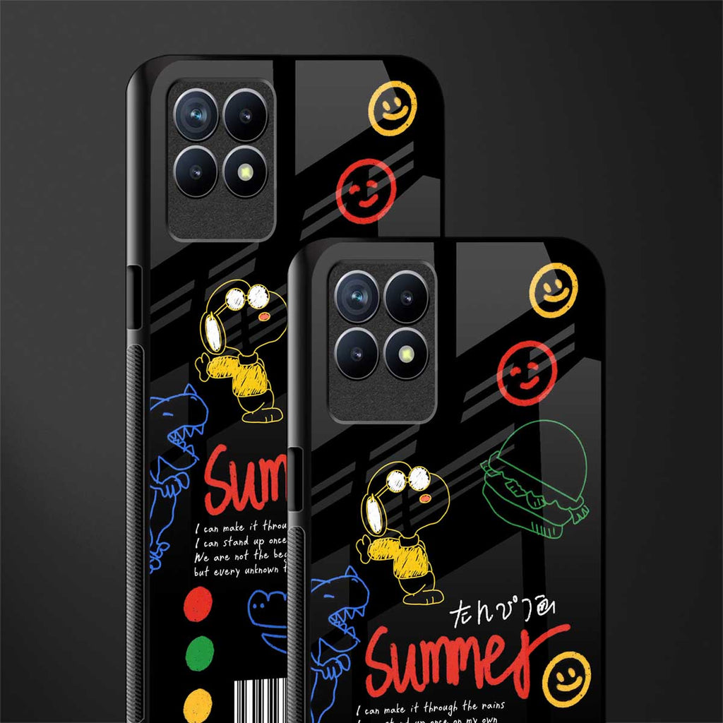 summer motivation glass case for realme 8i image-2