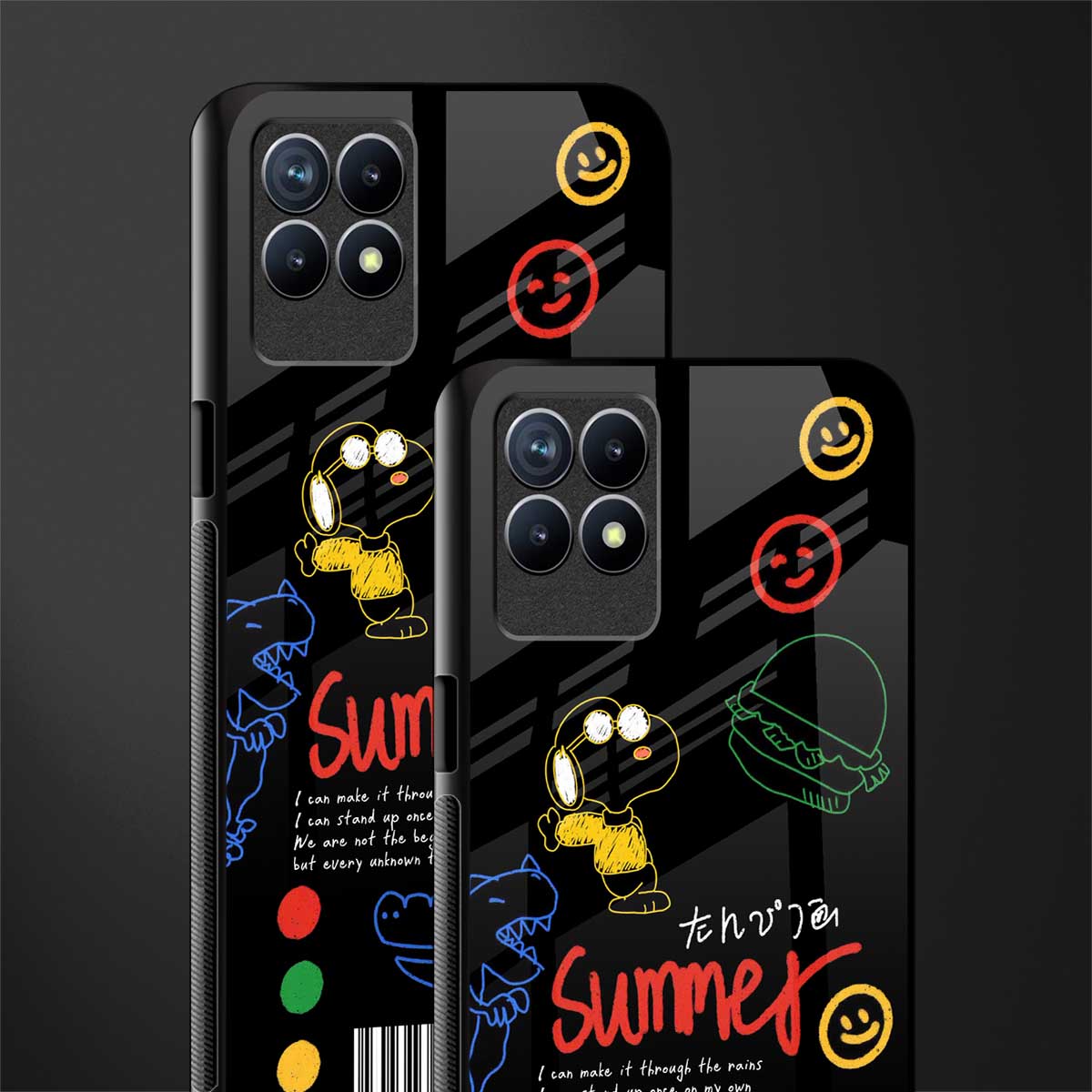 summer motivation glass case for realme 8i image-2