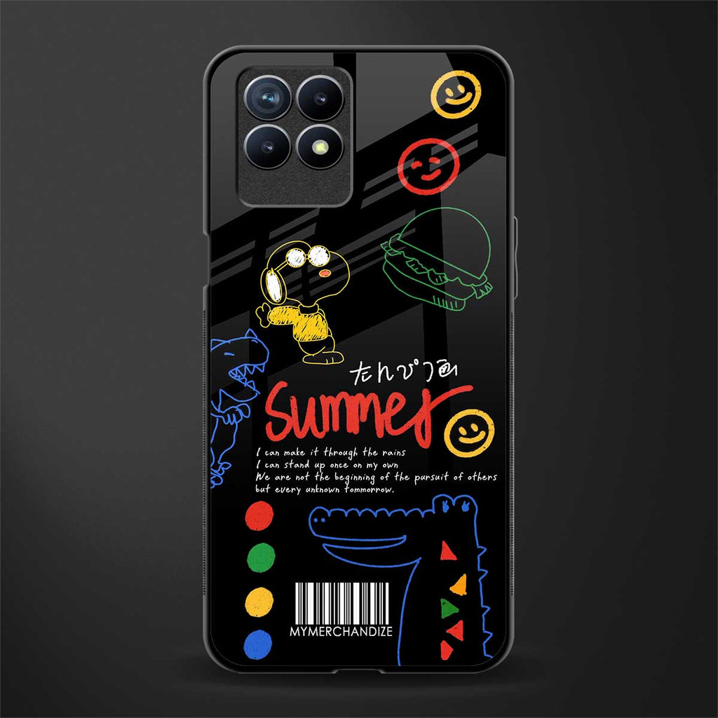 summer motivation glass case for realme 8i image