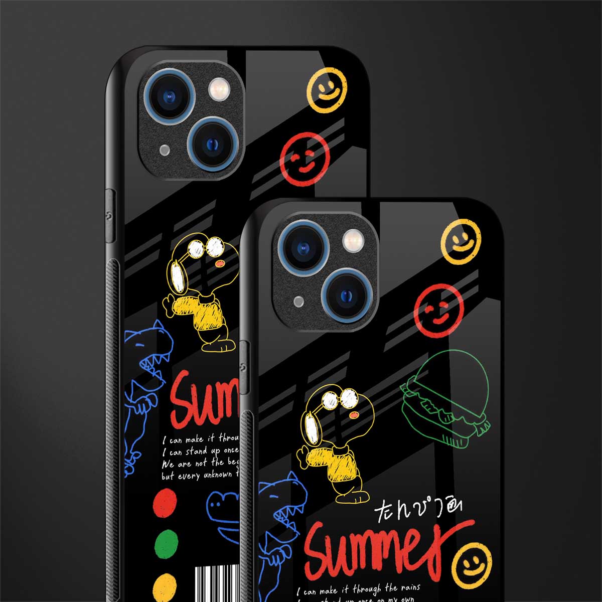 summer motivation glass case for iphone 14 image-2