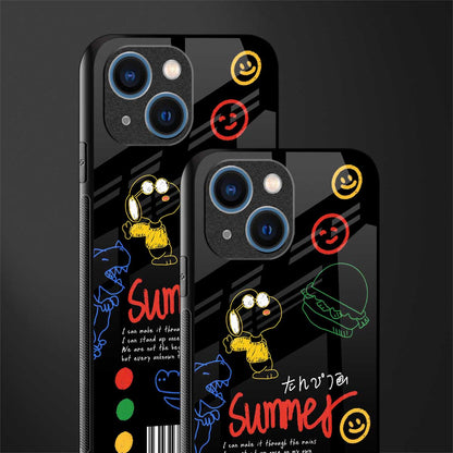 summer motivation glass case for iphone 13 mini image-2