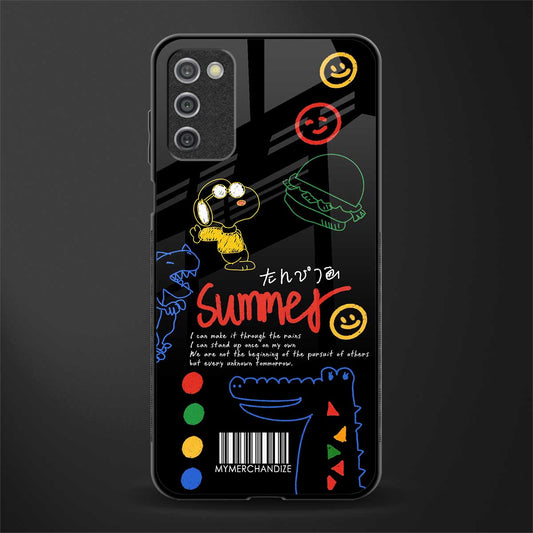 summer motivation glass case for samsung galaxy a03s image