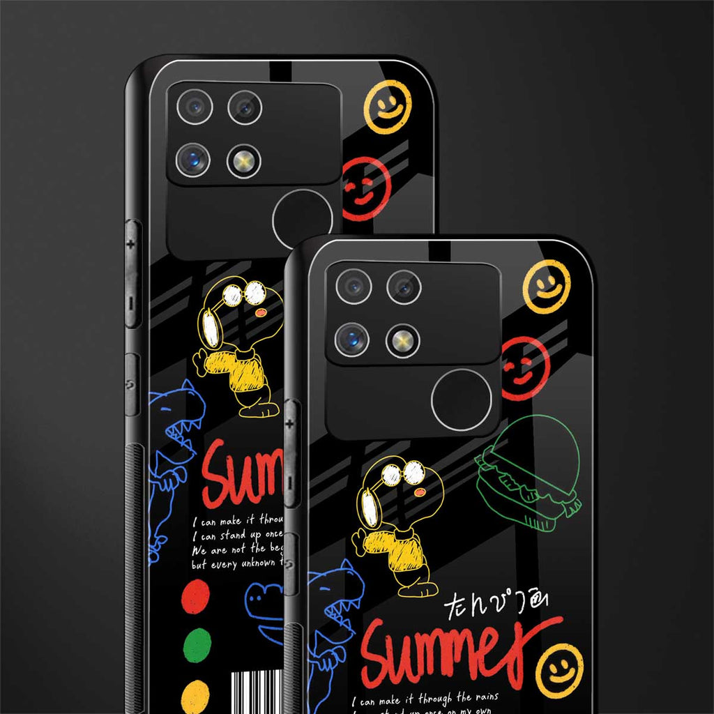 summer motivation back phone cover | glass case for realme narzo 50a