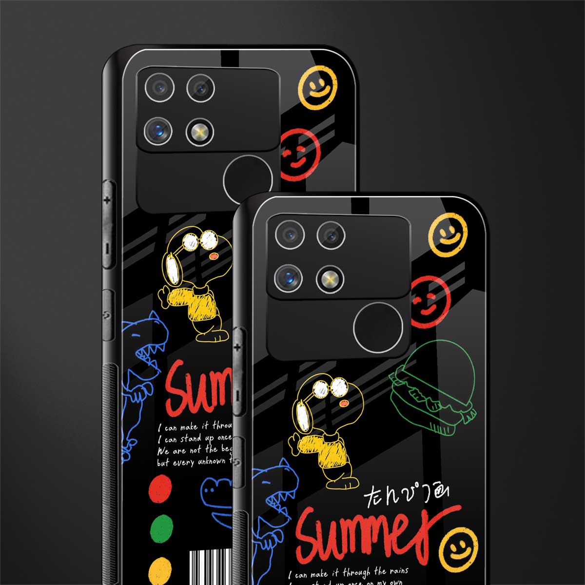 summer motivation back phone cover | glass case for realme narzo 50a