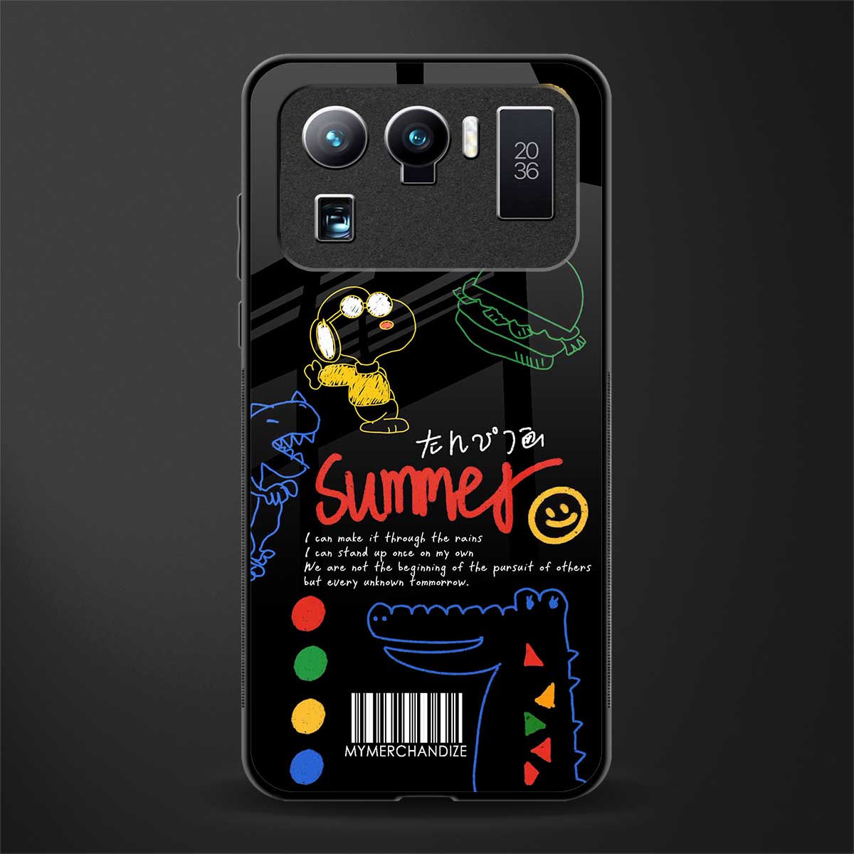 summer motivation glass case for mi 11 ultra 5g image