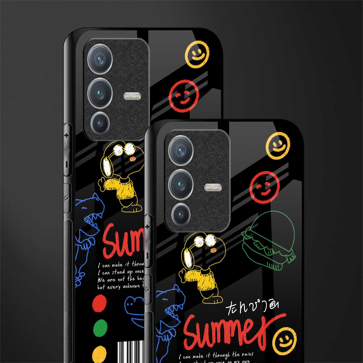 summer motivation glass case for vivo v23 pro 5g image-2