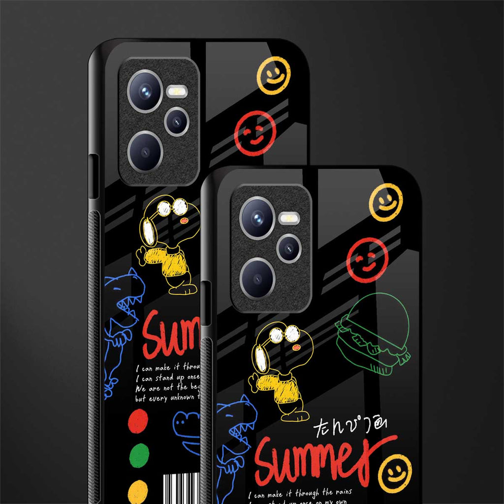 summer motivation glass case for realme c35 image-2