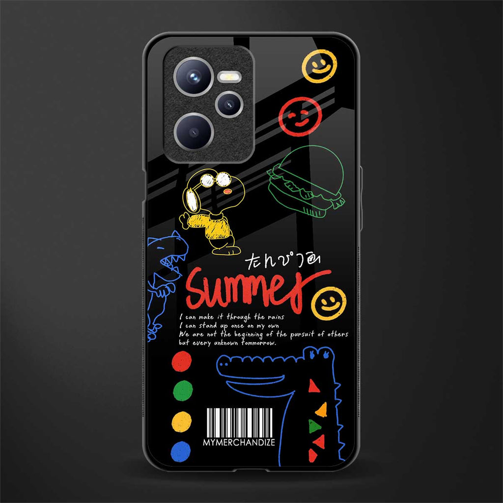 summer motivation glass case for realme c35 image