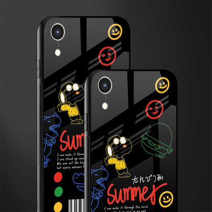 summer motivation glass case for iphone xr image-2
