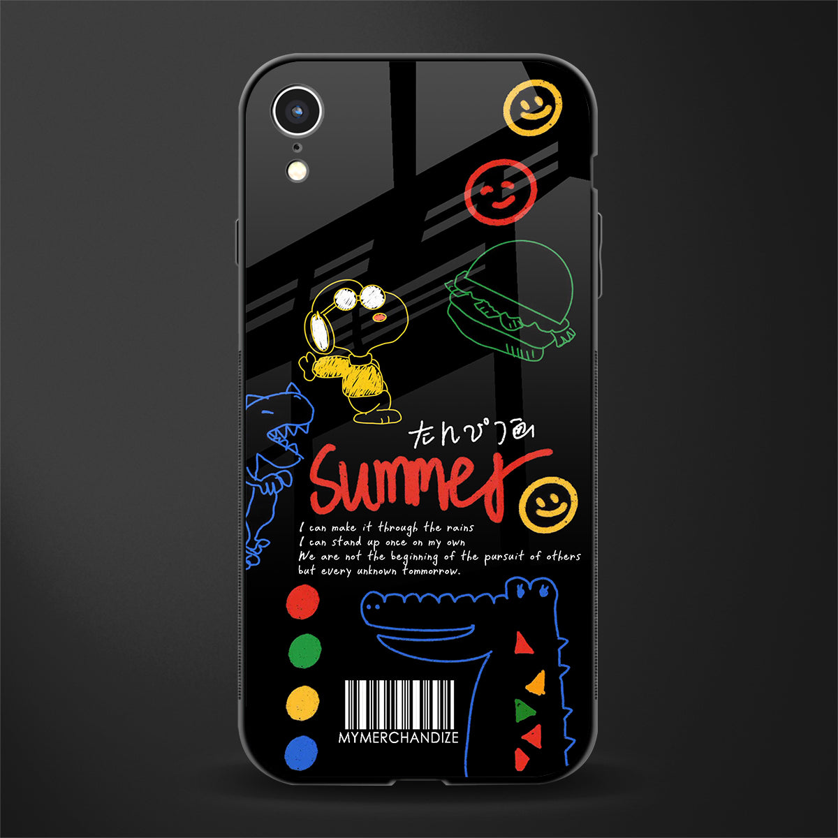 summer motivation glass case for iphone xr image