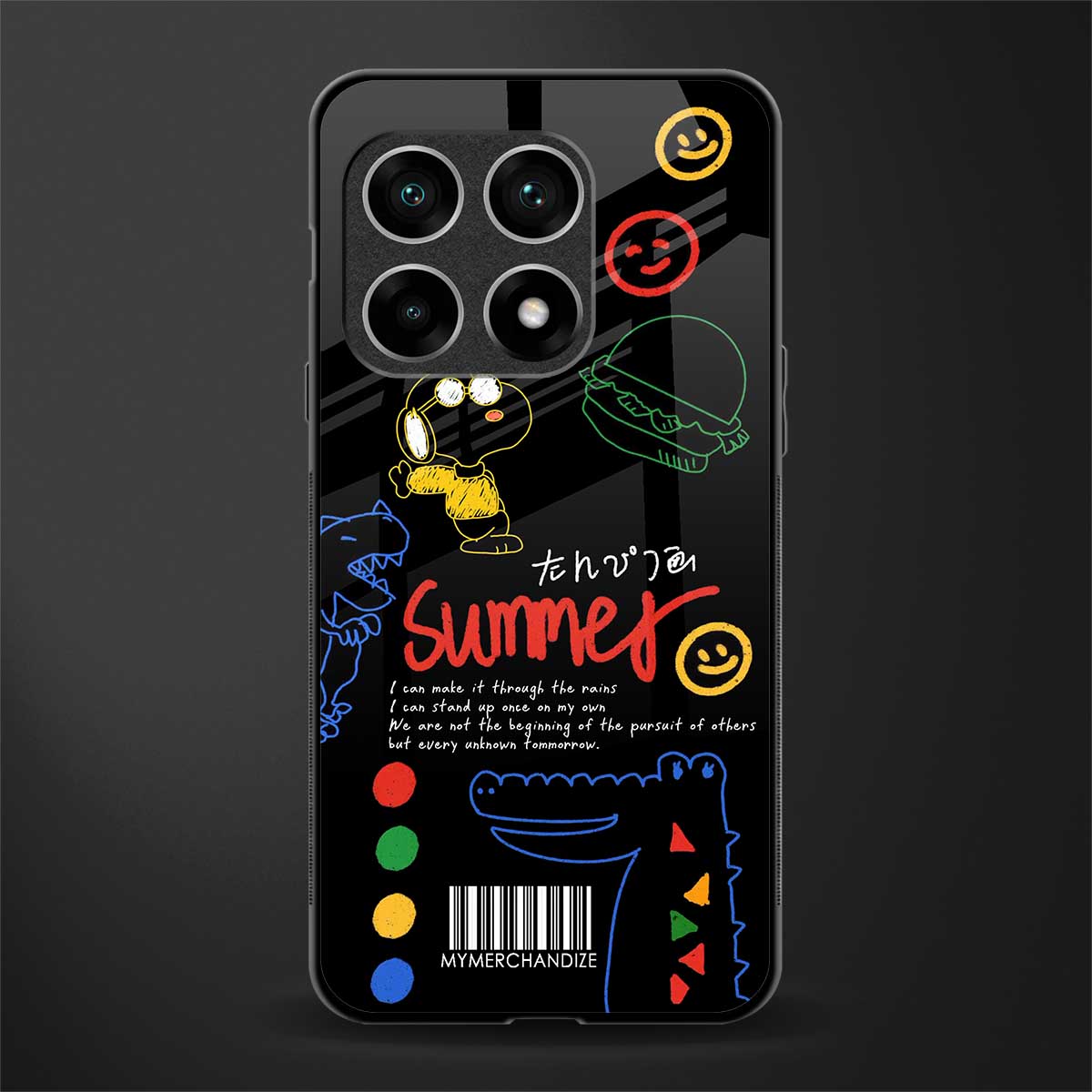 summer motivation glass case for oneplus 10 pro 5g image