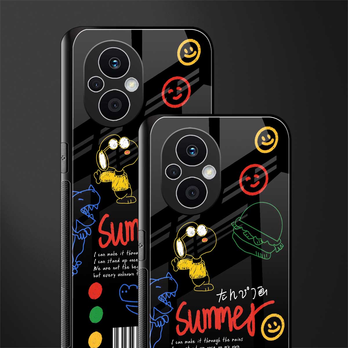 summer motivation back phone cover | glass case for oppo f21 pro 5g