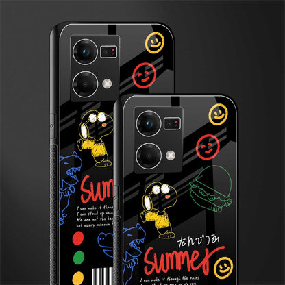 summer motivation back phone cover | glass case for oppo f21 pro 4g