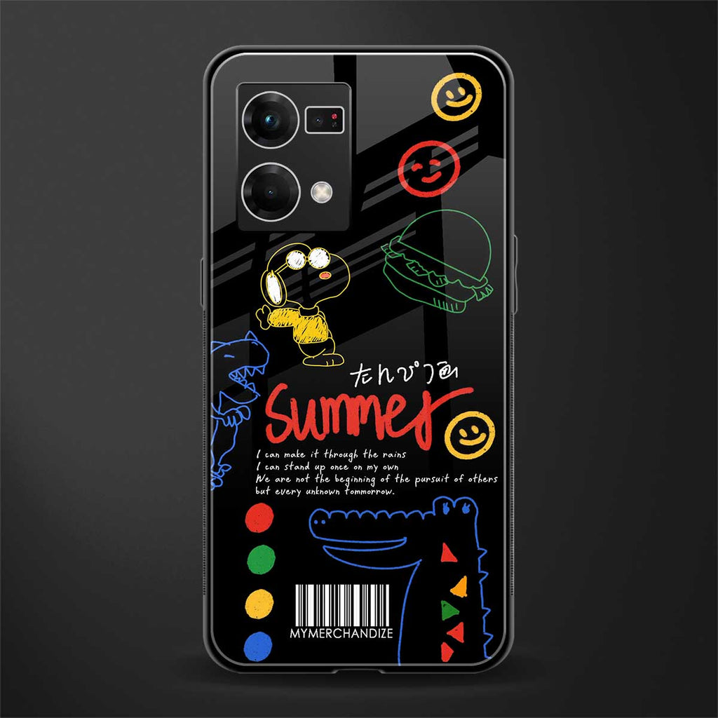 summer motivation back phone cover | glass case for oppo f21 pro 4g