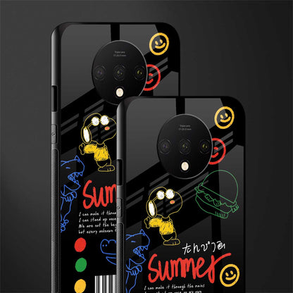 summer motivation glass case for oneplus 7t image-2