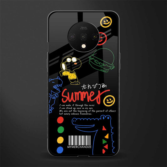 summer motivation glass case for oneplus 7t image