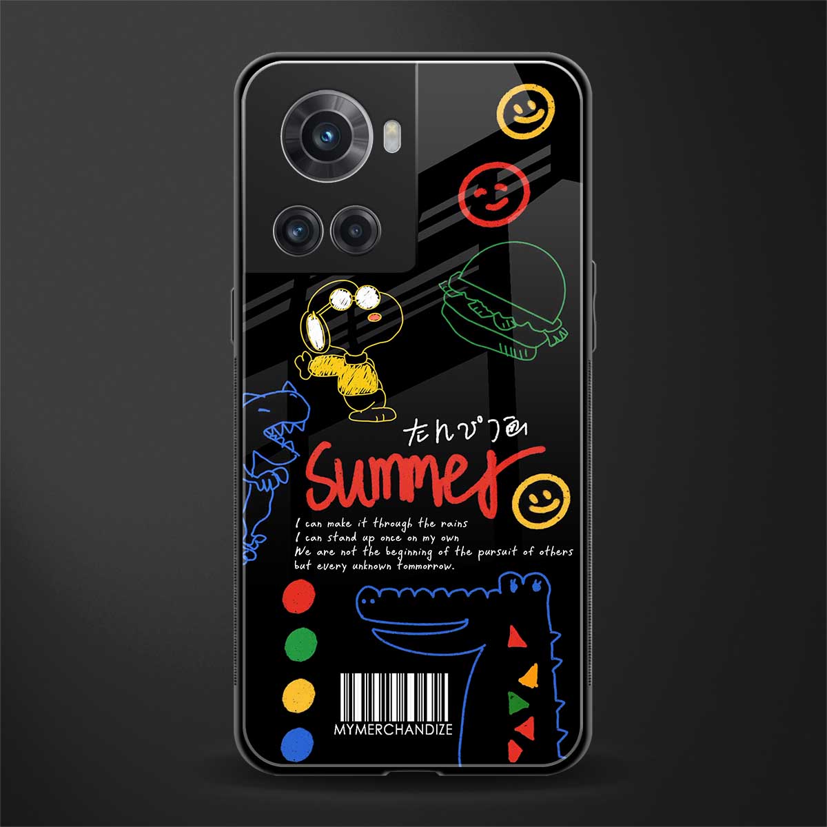 summer motivation back phone cover | glass case for oneplus 10r 5g