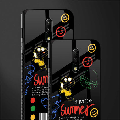 summer motivation glass case for oneplus 7 image-2
