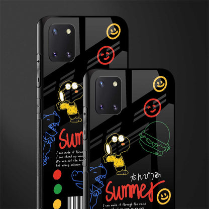 summer motivation glass case for samsung a81 image-2