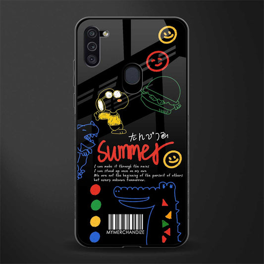 summer motivation glass case for samsung galaxy m11 image