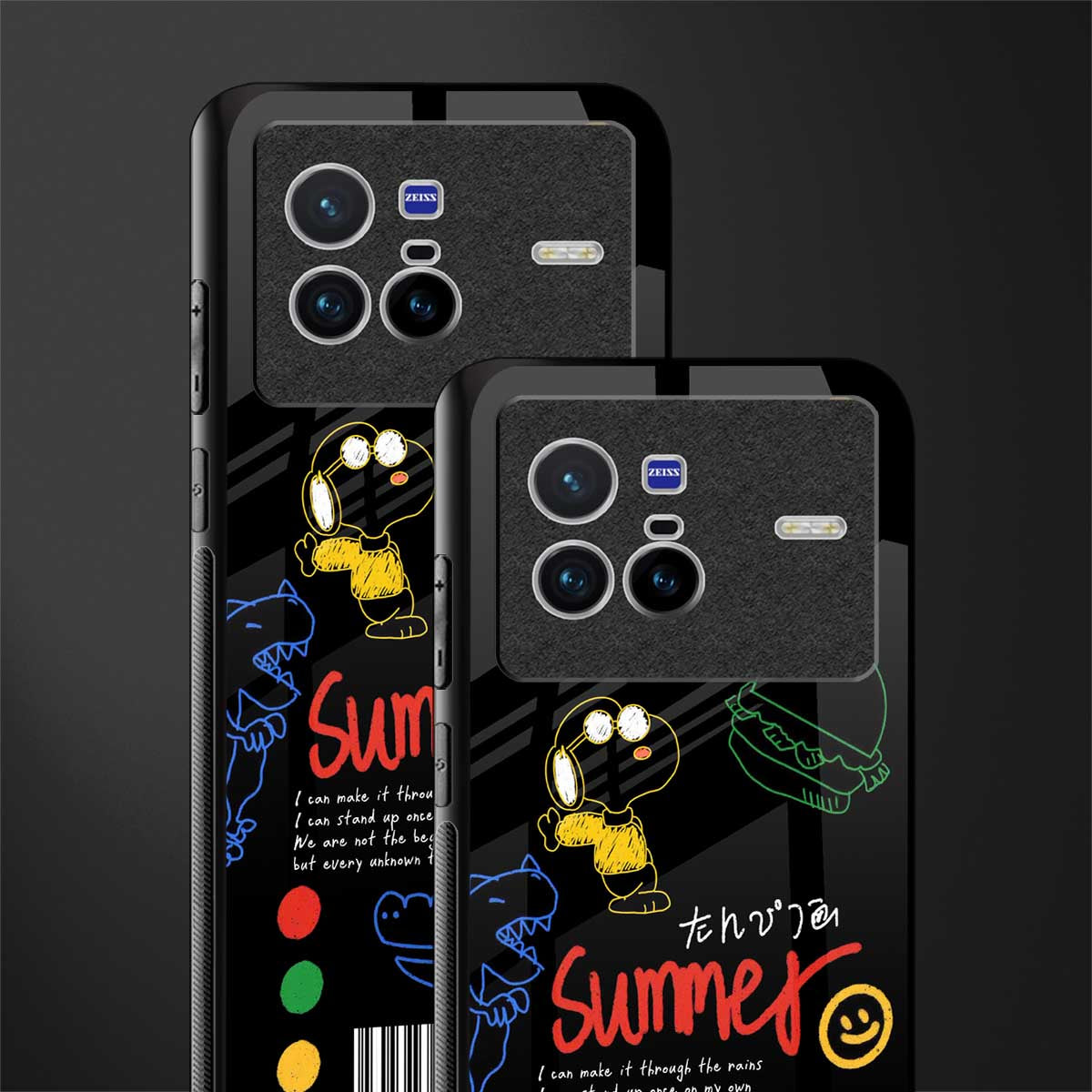 summer motivation glass case for vivo x80 image-2