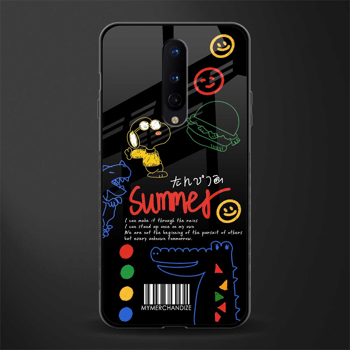 summer motivation glass case for oneplus 8 image