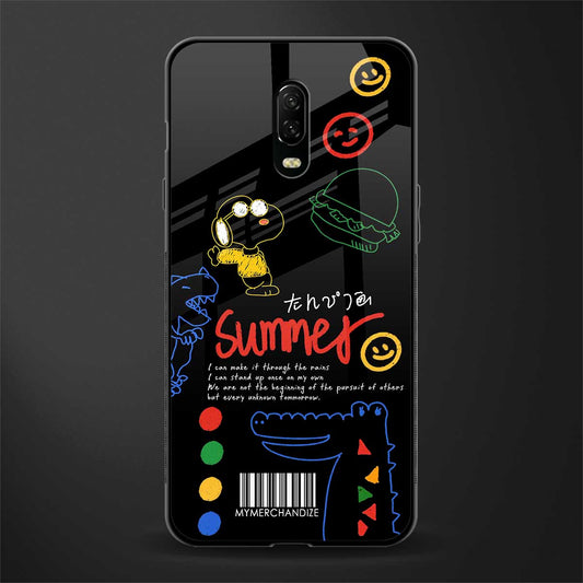 summer motivation glass case for oneplus 6t image