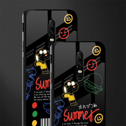 summer motivation glass case for oneplus 6 image-2