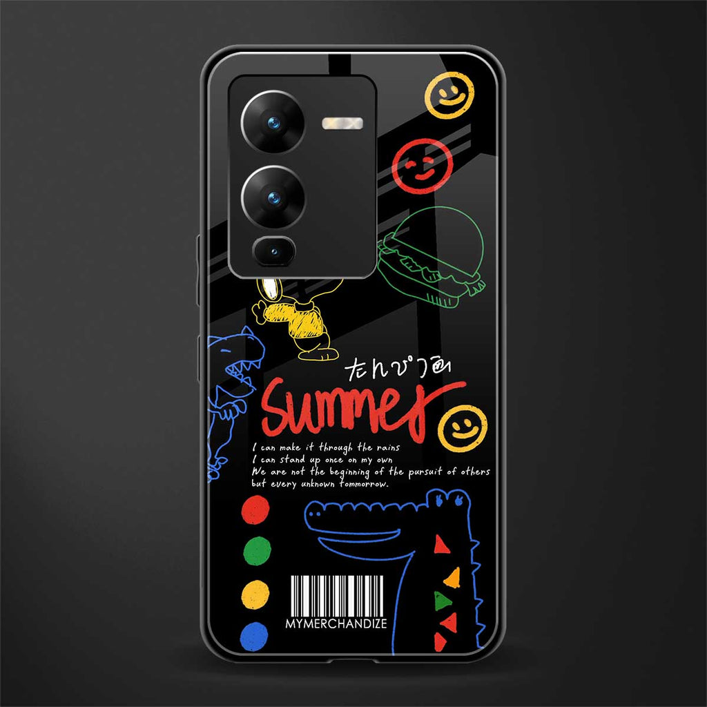 summer motivation back phone cover | glass case for vivo v25 pro 5g