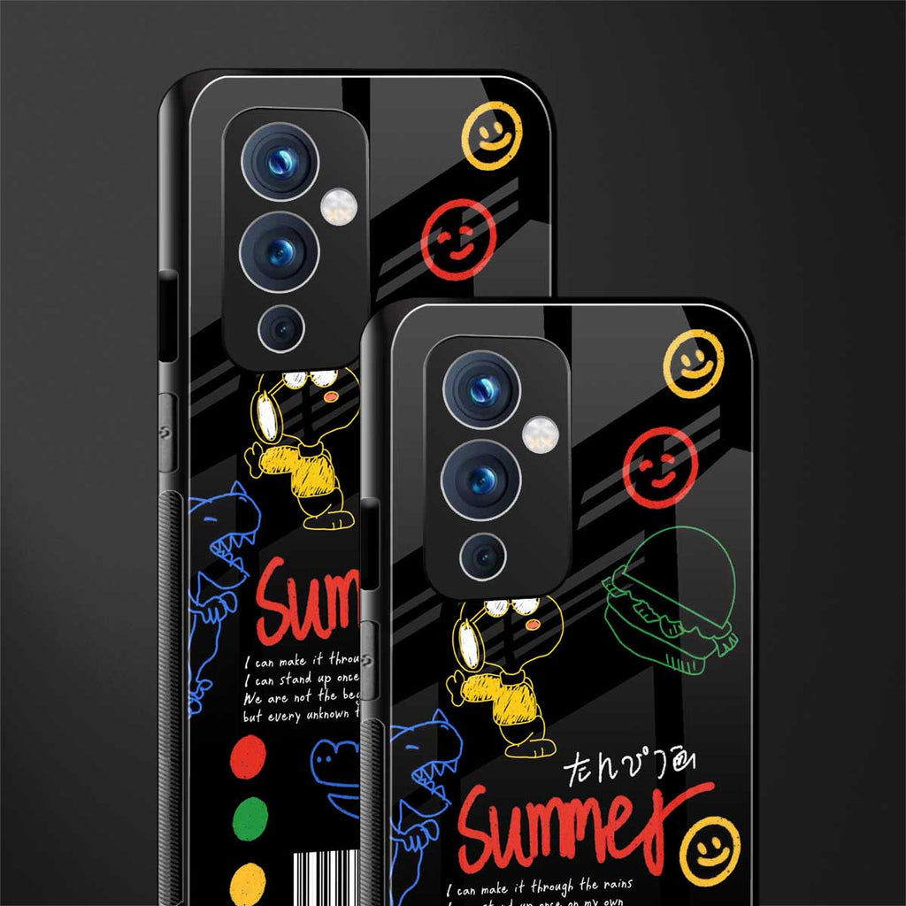 summer motivation back phone cover | glass case for oneplus 9