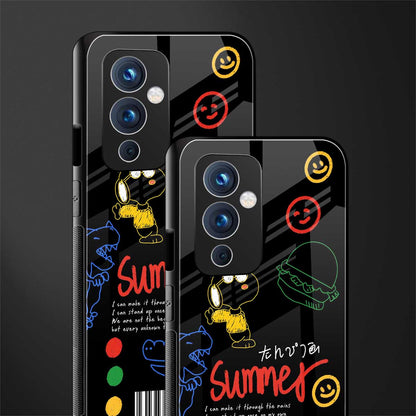 summer motivation back phone cover | glass case for oneplus 9