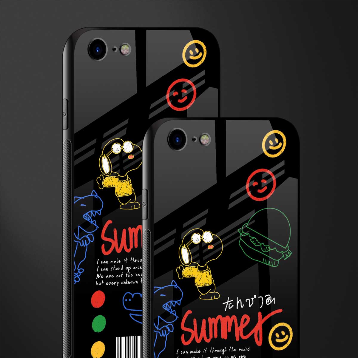 summer motivation glass case for iphone 7 image-2