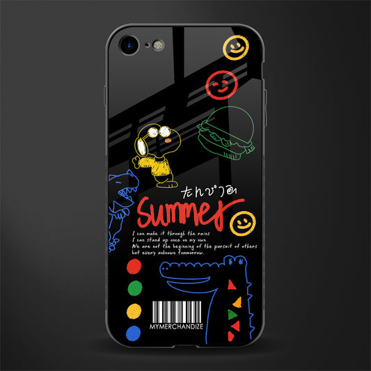 summer motivation glass case for iphone se 2020 image