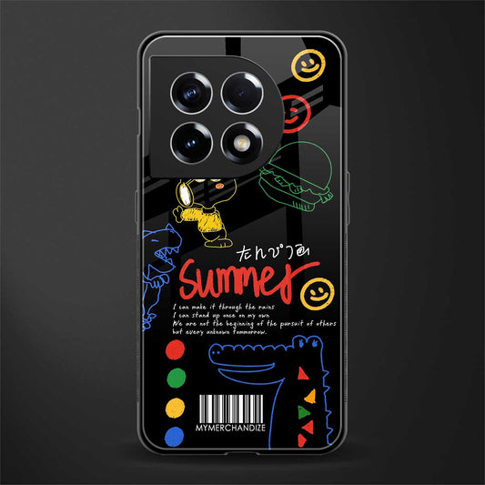summer motivation back phone cover | glass case for oneplus 11
