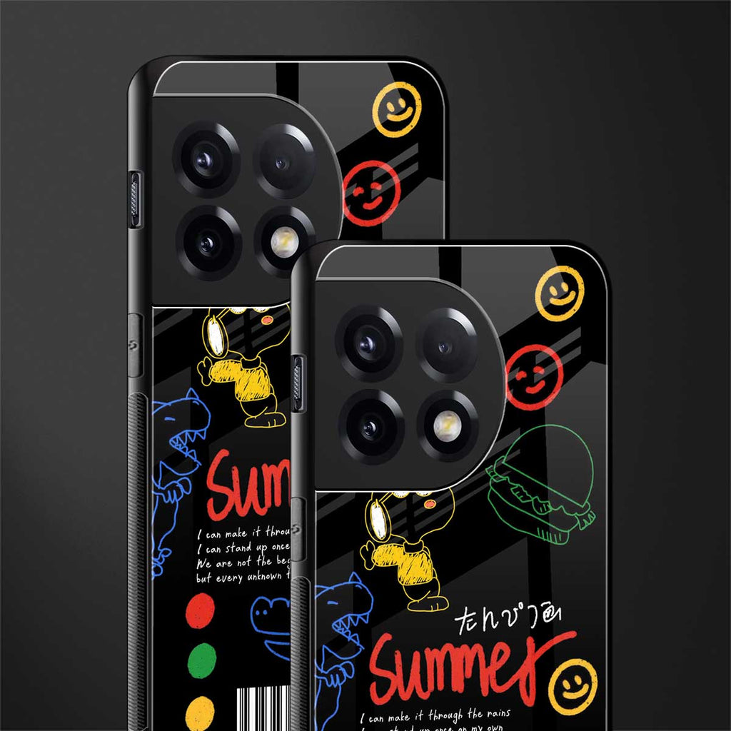 summer motivation back phone cover | glass case for oneplus 11r
