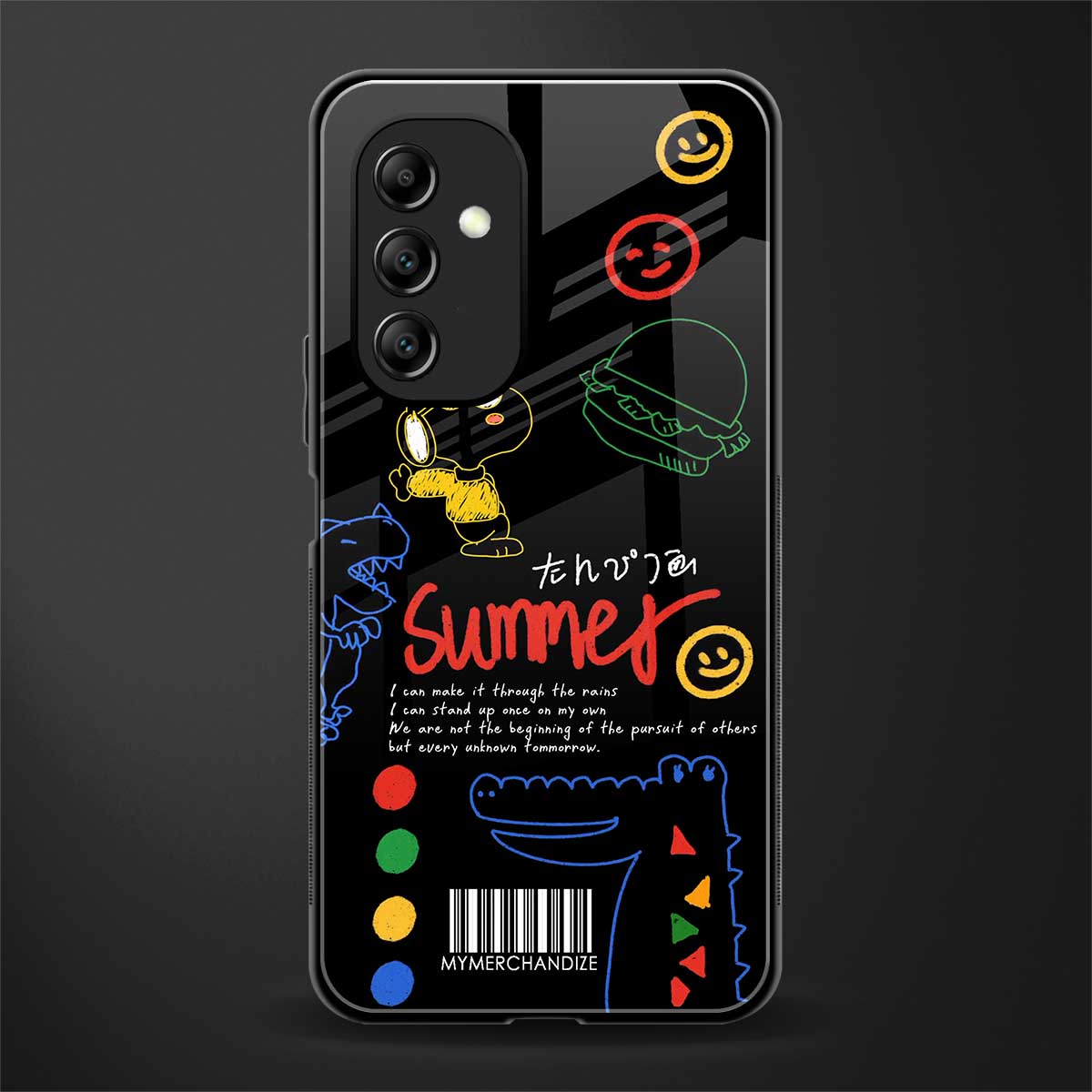 summer motivation back phone cover | glass case for samsung galaxy a14 5g