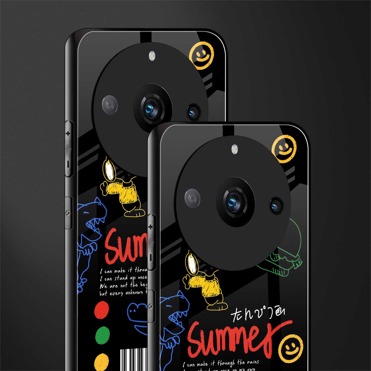 summer motivation back phone cover | glass case for realme 11 pro 5g