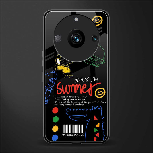 summer motivation back phone cover | glass case for realme 11 pro 5g