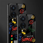 summer motivation back phone cover | glass case for vivo t1 44w 4g