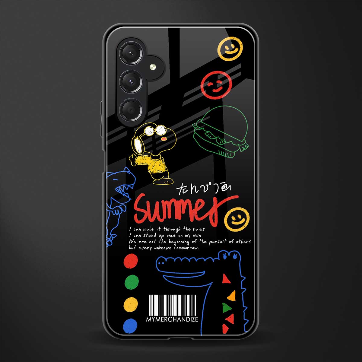 summer motivation back phone cover | glass case for samsun galaxy a24 4g