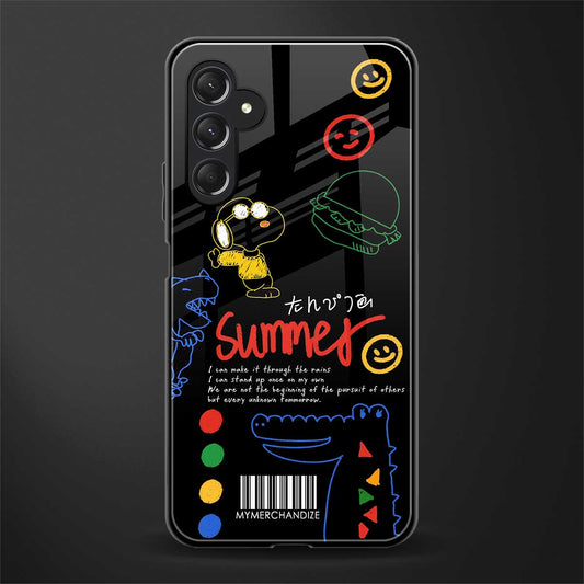 summer motivation back phone cover | glass case for samsun galaxy a24 4g